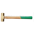 Brass hammer with wooden handle , sledge hammer